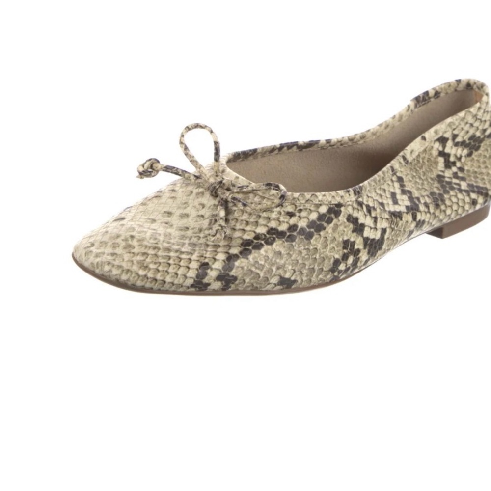 SCHUTZ Women's Beige Snake Print Loafers